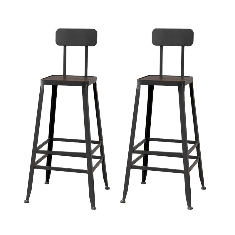 Modern Style Counter Stool Square Low Back Bar Stool for Indoor
