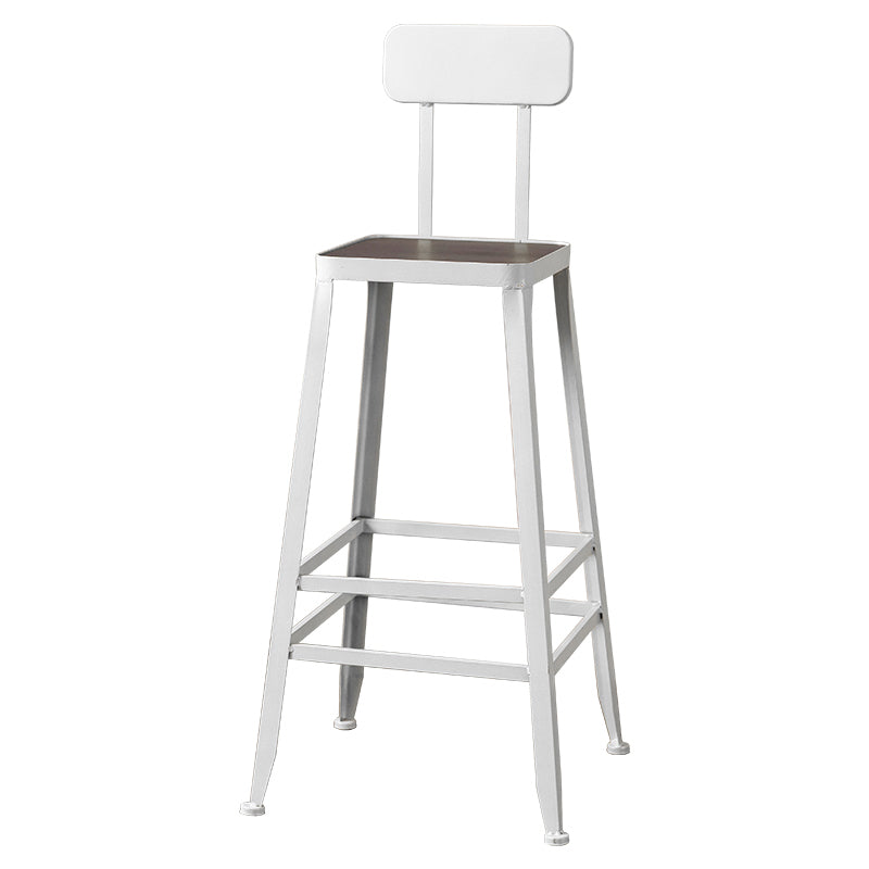 Modern Style Counter Stool Square Low Back Bar Stool for Indoor