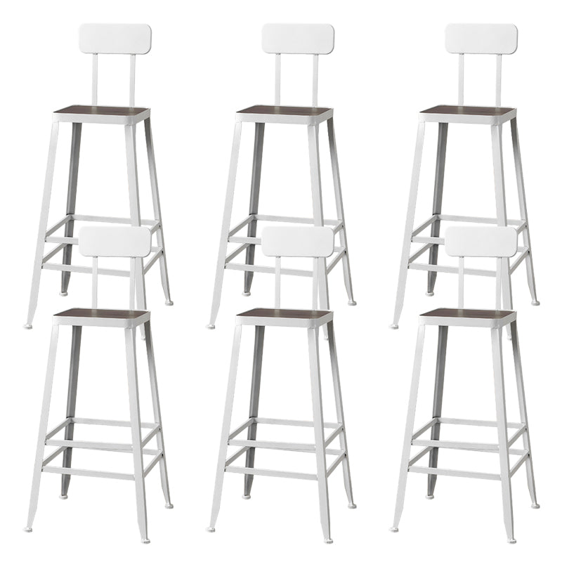 Modern Style Counter Stool Square Low Back Bar Stool for Indoor
