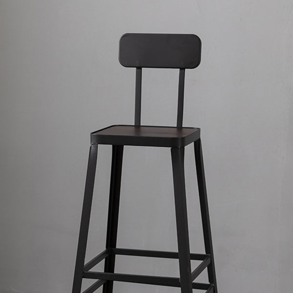 Modern Style Counter Stool Square Low Back Bar Stool for Indoor
