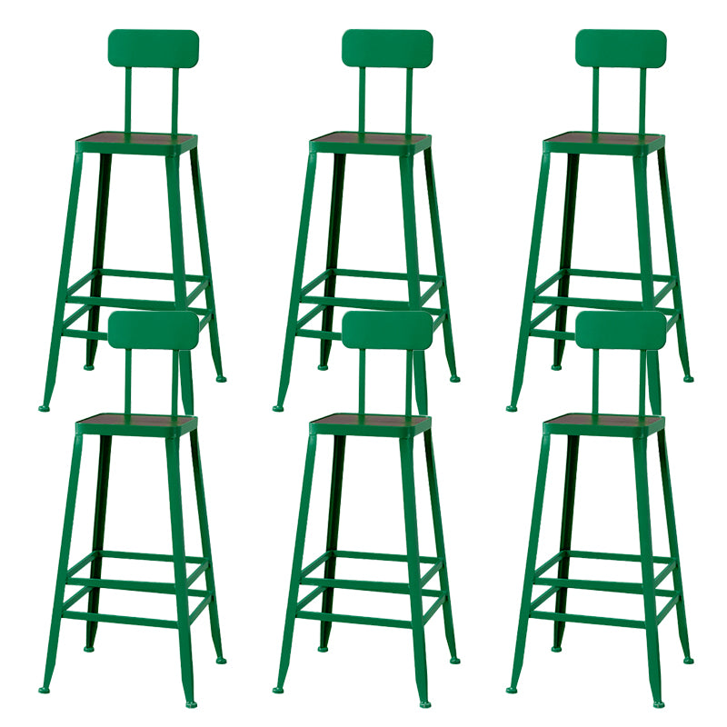 Modern Style Counter Stool Square Low Back Bar Stool for Indoor