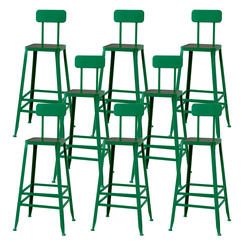Modern Style Counter Stool Square Low Back Bar Stool for Indoor