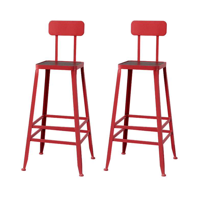 Modern Style Counter Stool Square Low Back Bar Stool for Indoor