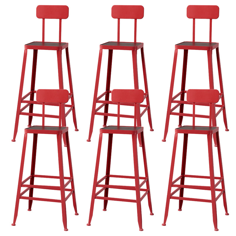 Modern Style Counter Stool Square Low Back Bar Stool for Indoor