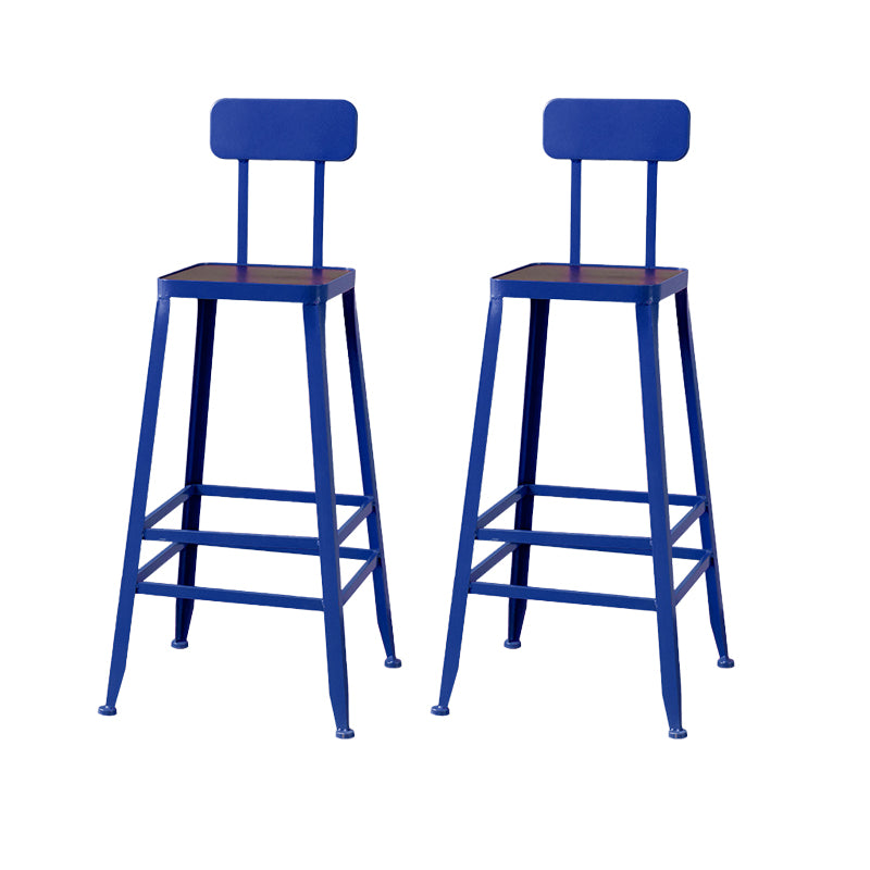Modern Style Counter Stool Square Low Back Bar Stool for Indoor