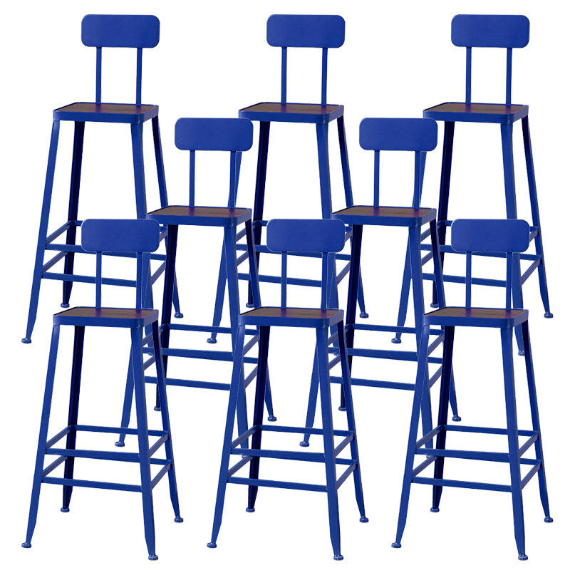 Modern Style Counter Stool Square Low Back Bar Stool for Indoor