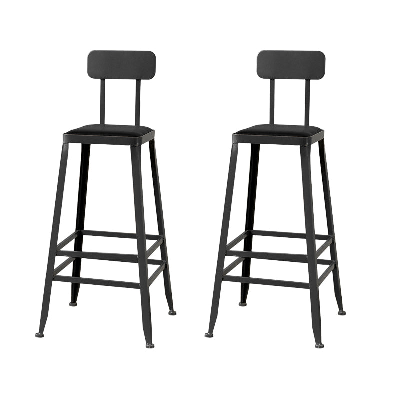 Modern Style Counter Stool Square Low Back Bar Stool for Indoor