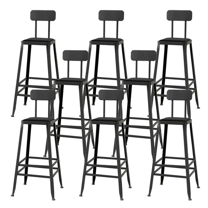 Modern Style Counter Stool Square Low Back Bar Stool for Indoor