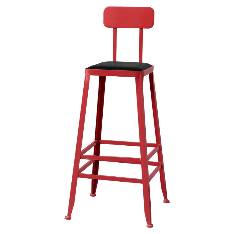 Modern Style Counter Stool Square Low Back Bar Stool for Indoor