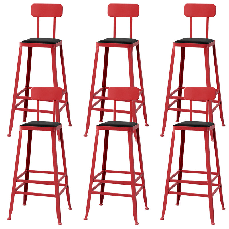 Modern Style Counter Stool Square Low Back Bar Stool for Indoor