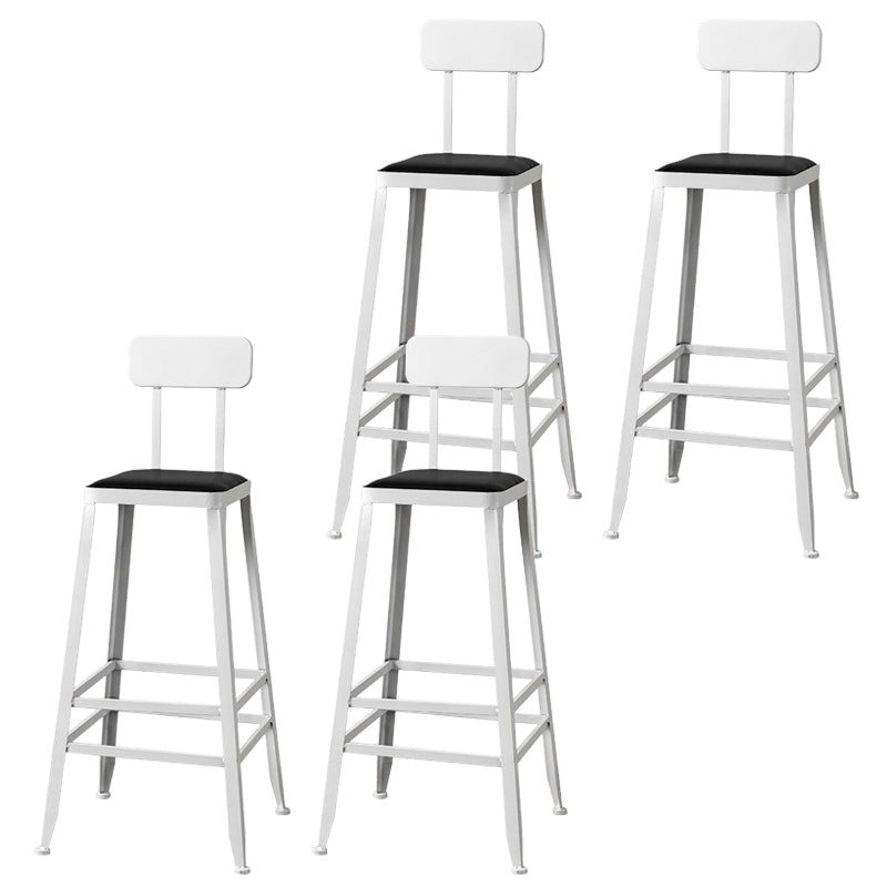 Modern Style Counter Stool Square Low Back Bar Stool for Indoor