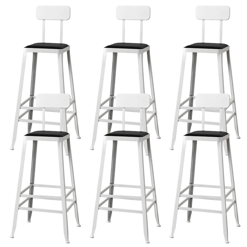 Modern Style Counter Stool Square Low Back Bar Stool for Indoor