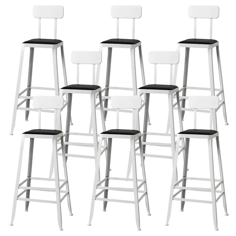 Modern Style Counter Stool Square Low Back Bar Stool for Indoor