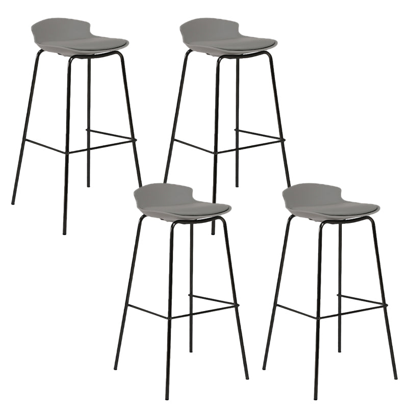 Modern Style Counter Stool Faux Leather Counter-height Stool for Indoor