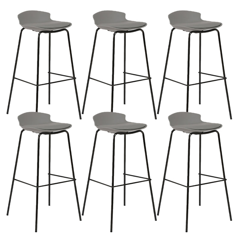 Modern Style Counter Stool Faux Leather Counter-height Stool for Indoor