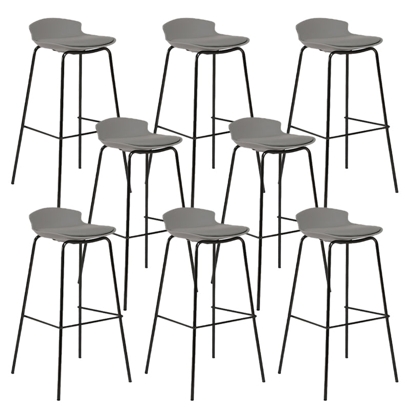 Modern Style Counter Stool Faux Leather Counter-height Stool for Indoor