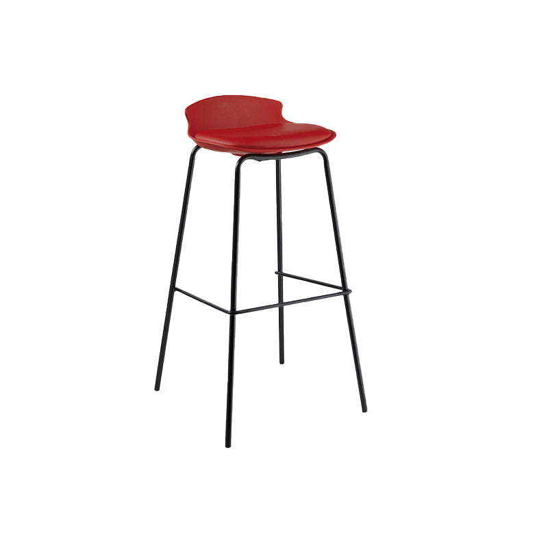 Modern Style Counter Stool Faux Leather Counter-height Stool for Indoor