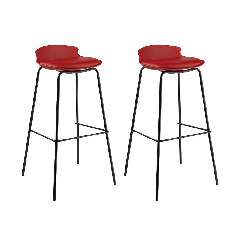 Modern Style Counter Stool Faux Leather Counter-height Stool for Indoor