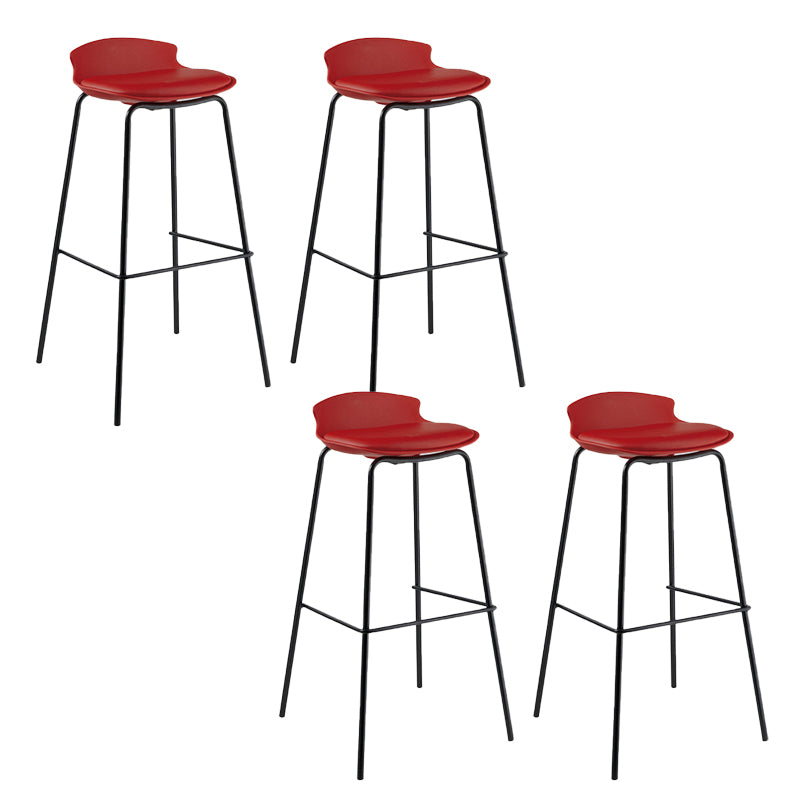 Modern Style Counter Stool Faux Leather Counter-height Stool for Indoor