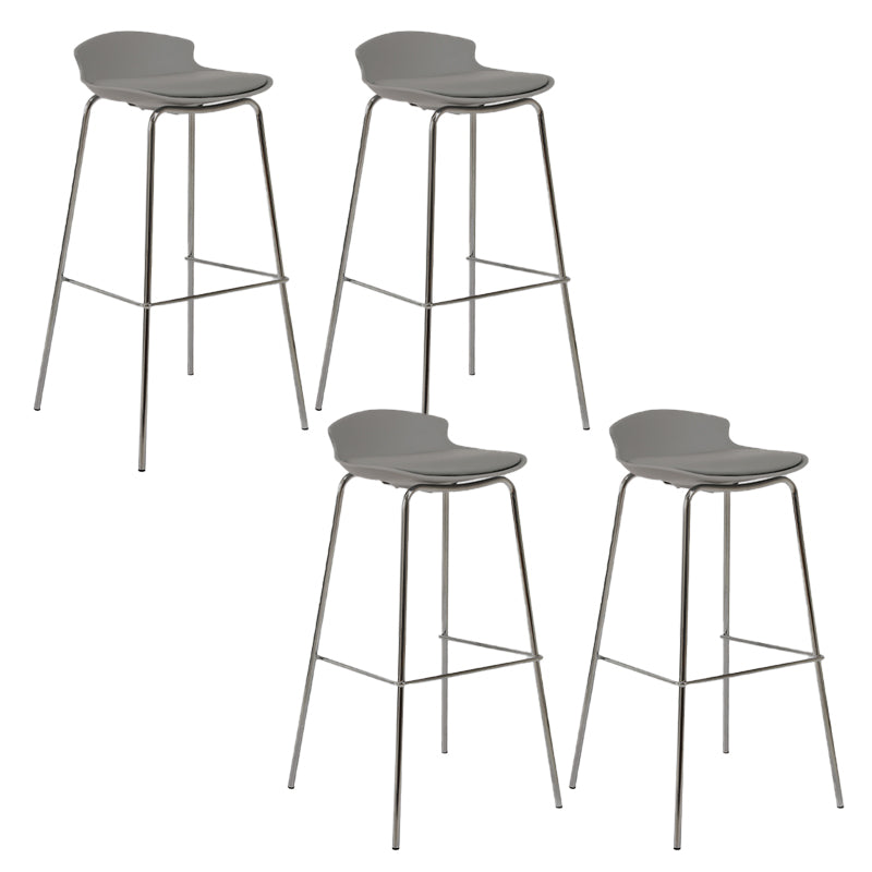 Modern Style Counter Stool Faux Leather Counter-height Stool for Indoor