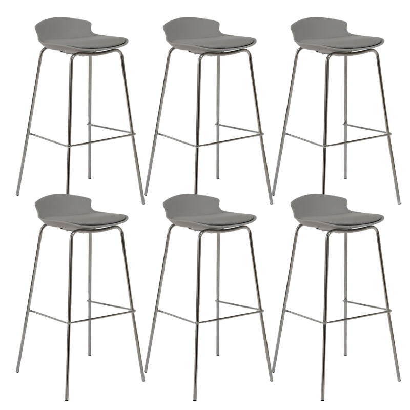Modern Style Counter Stool Faux Leather Counter-height Stool for Indoor
