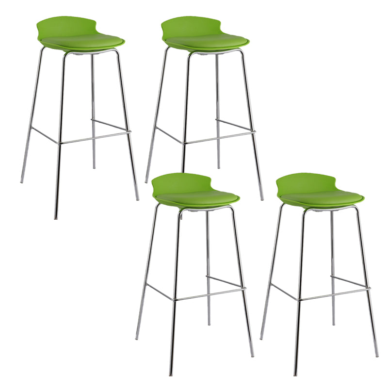 Modern Style Counter Stool Faux Leather Counter-height Stool for Indoor