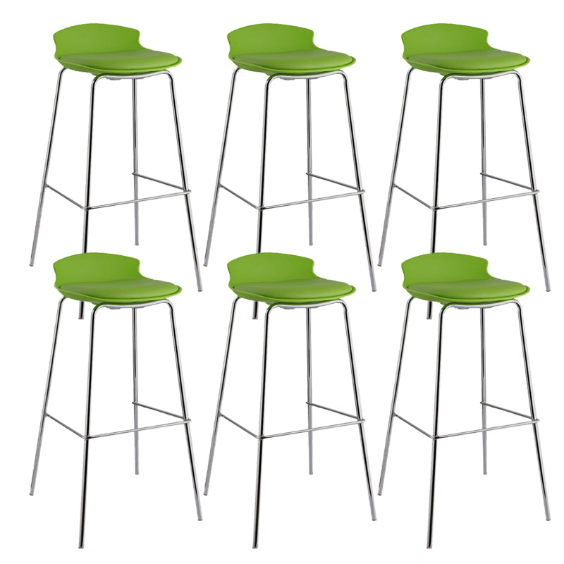 Modern Style Counter Stool Faux Leather Counter-height Stool for Indoor