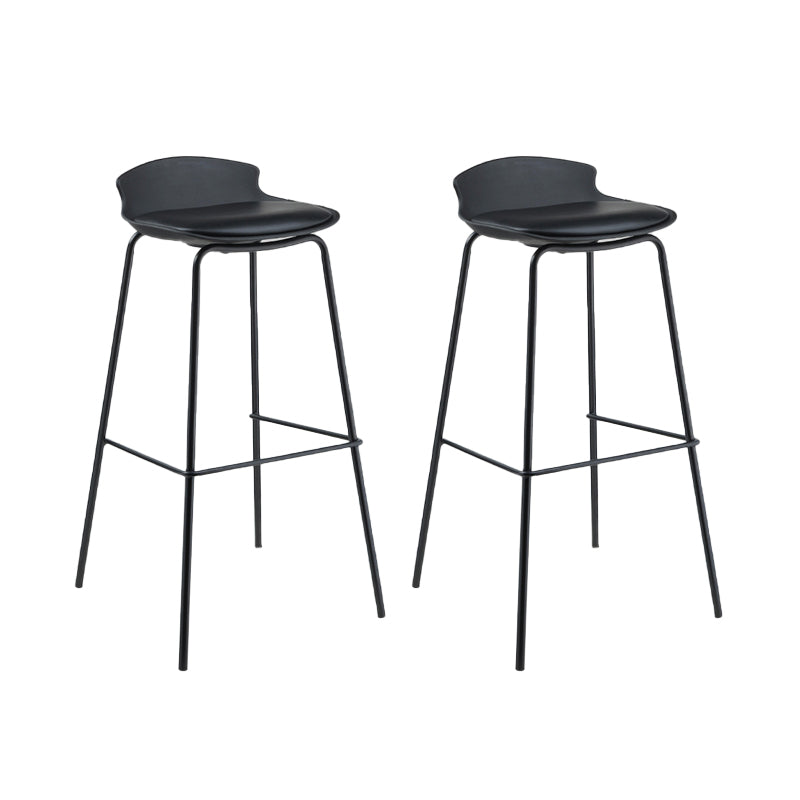 Modern Style Counter Stool Faux Leather Counter-height Stool for Indoor