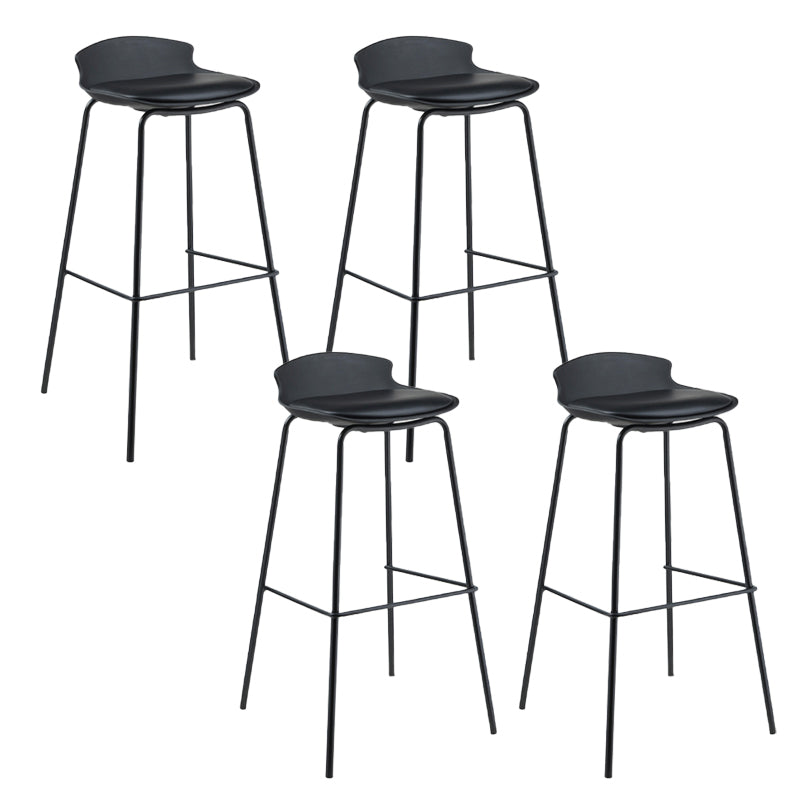 Modern Style Counter Stool Faux Leather Counter-height Stool for Indoor