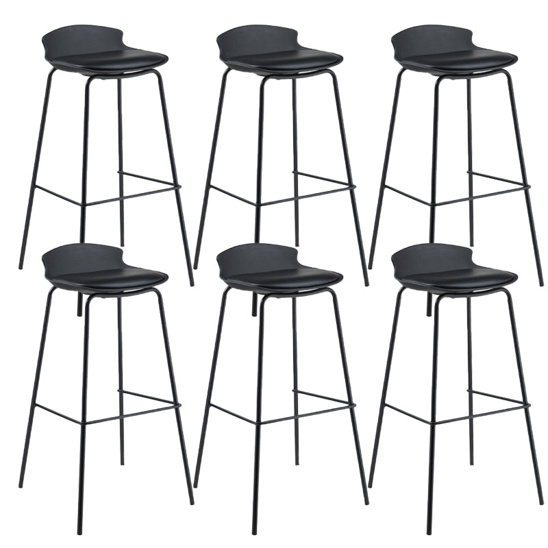 Modern Style Counter Stool Faux Leather Counter-height Stool for Indoor