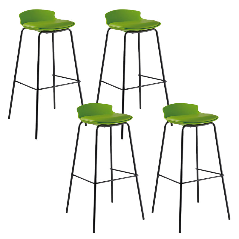 Modern Style Counter Stool Faux Leather Counter-height Stool for Indoor