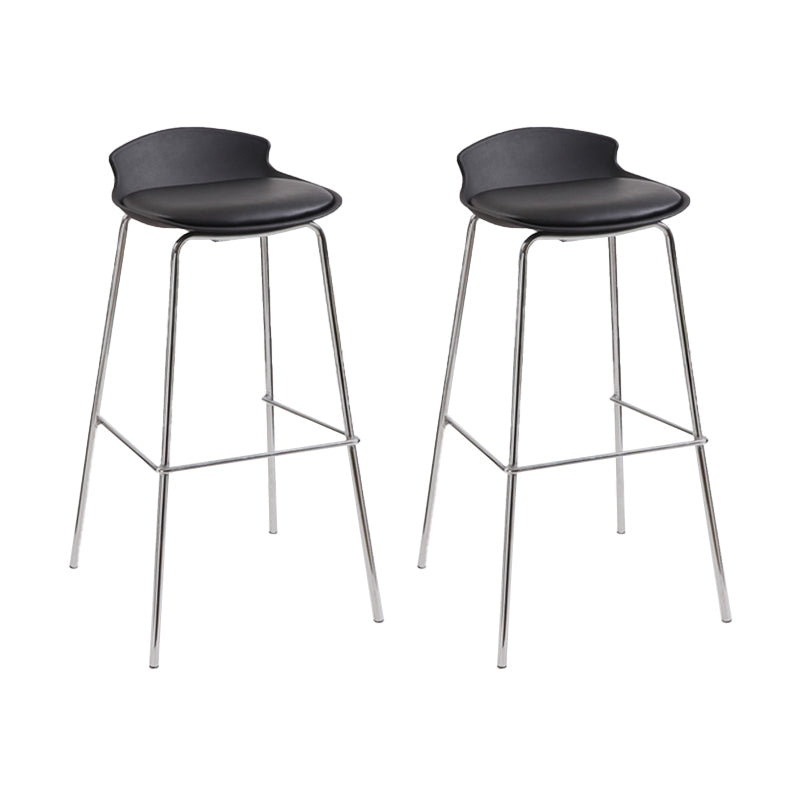 Modern Style Counter Stool Faux Leather Counter-height Stool for Indoor