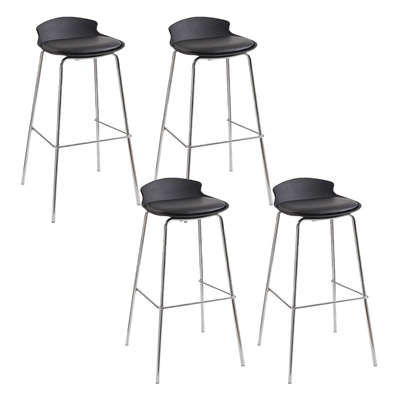 Modern Style Counter Stool Faux Leather Counter-height Stool for Indoor