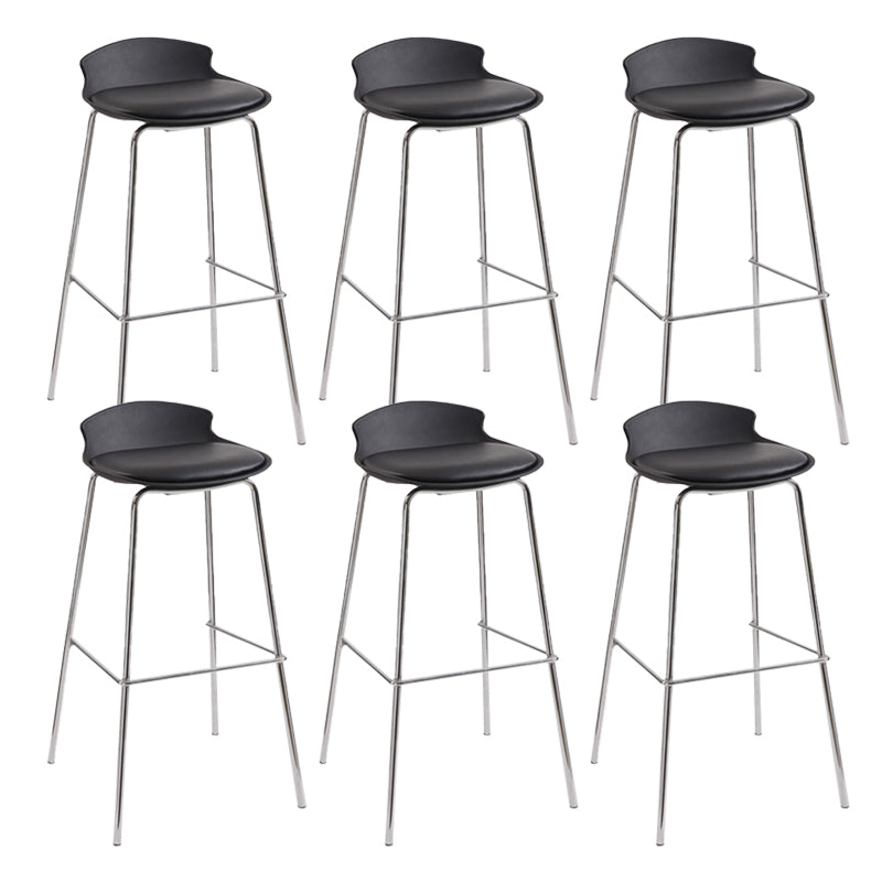Modern Style Counter Stool Faux Leather Counter-height Stool for Indoor