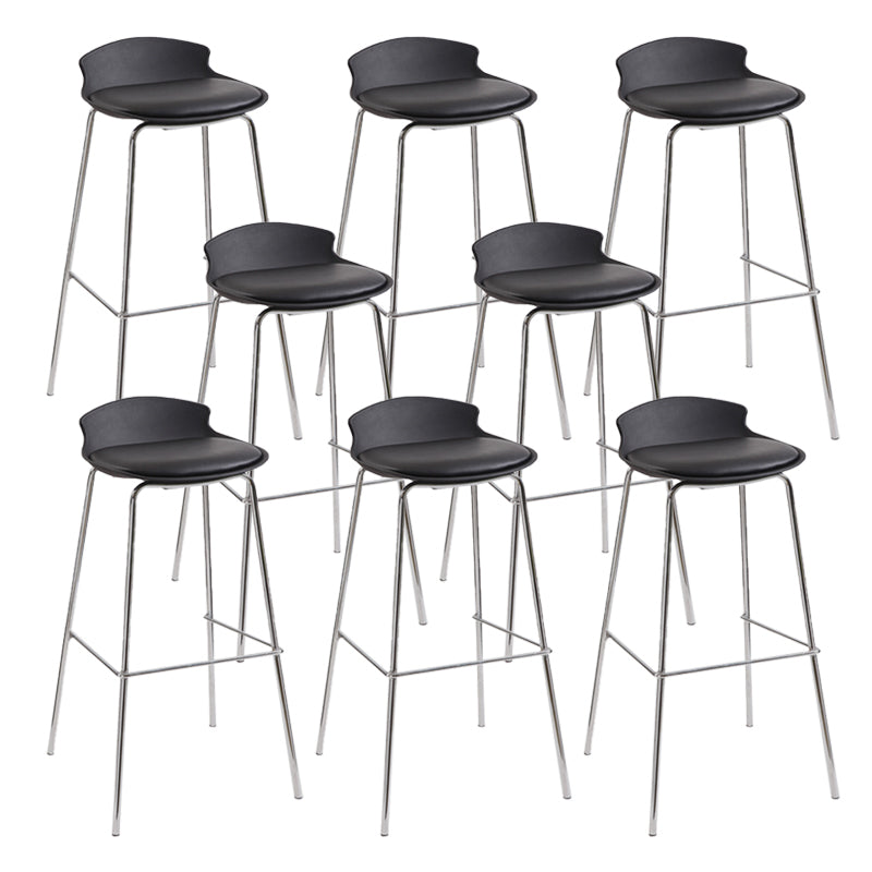Modern Style Counter Stool Faux Leather Counter-height Stool for Indoor