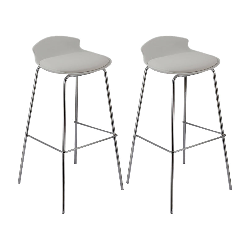 Modern Style Counter Stool Faux Leather Counter-height Stool for Indoor