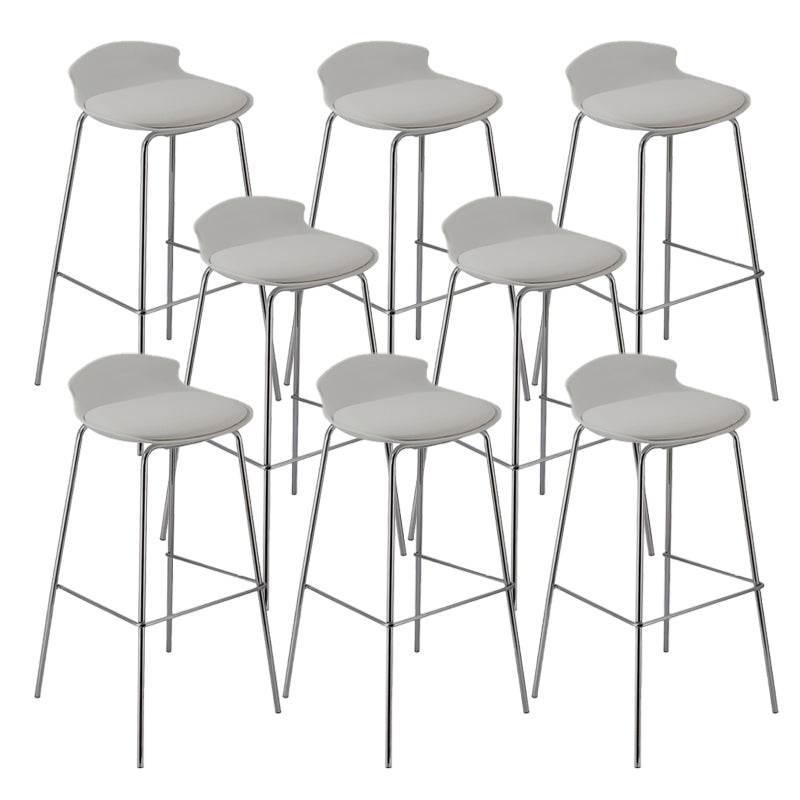 Modern Style Counter Stool Faux Leather Counter-height Stool for Indoor