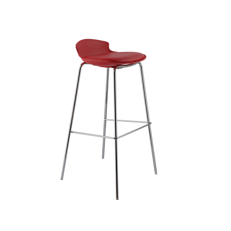 Modern Style Counter Stool Faux Leather Counter-height Stool for Indoor