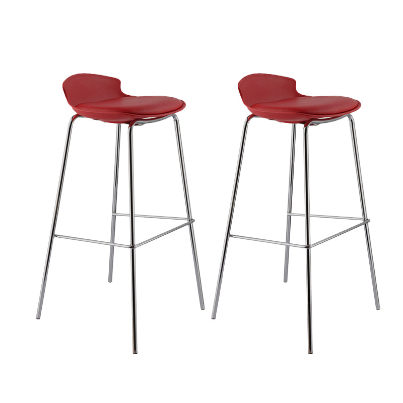 Modern Style Counter Stool Faux Leather Counter-height Stool for Indoor