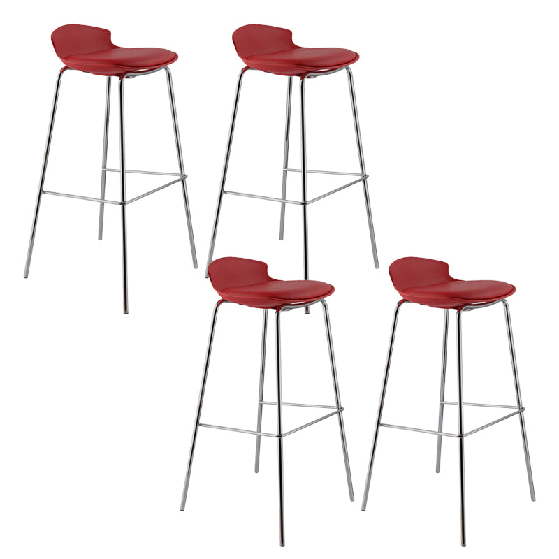Modern Style Counter Stool Faux Leather Counter-height Stool for Indoor