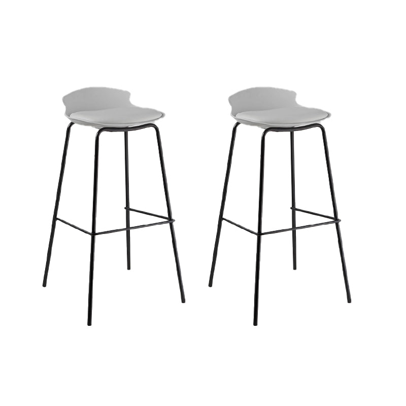 Modern Style Counter Stool Faux Leather Counter-height Stool for Indoor