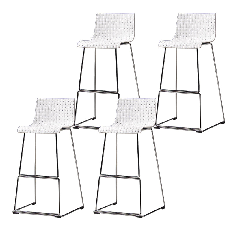 Industrial Plastic Counter Stool Armless Bar Stool for Living Room