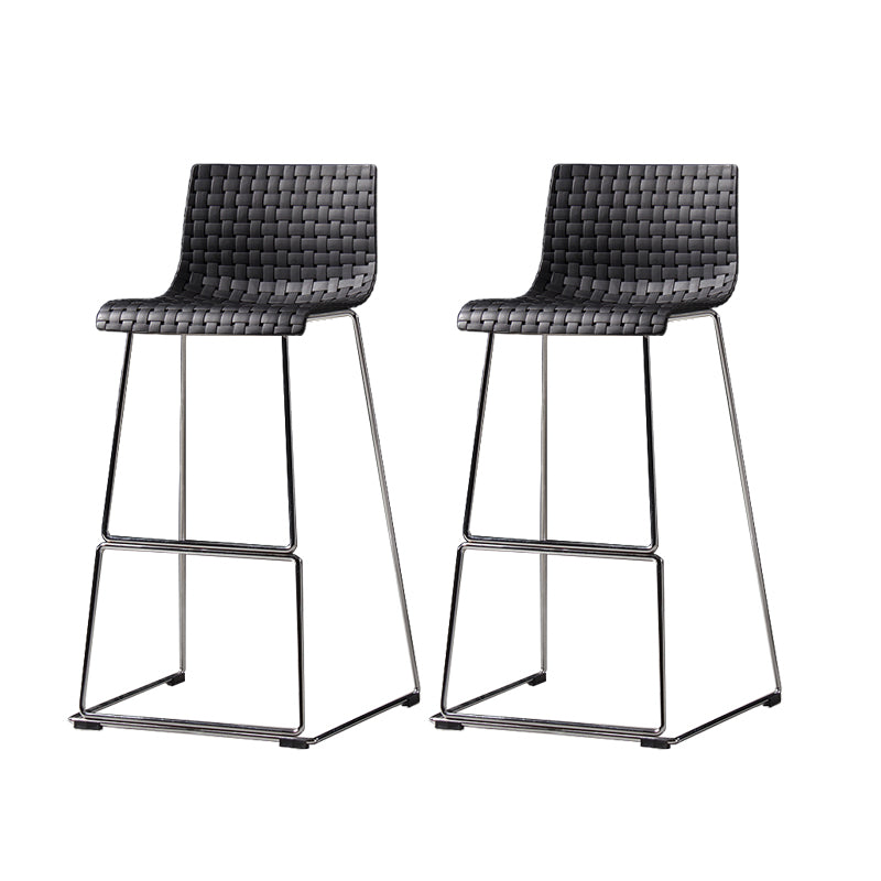 Industrial Plastic Counter Stool Armless Bar Stool for Living Room