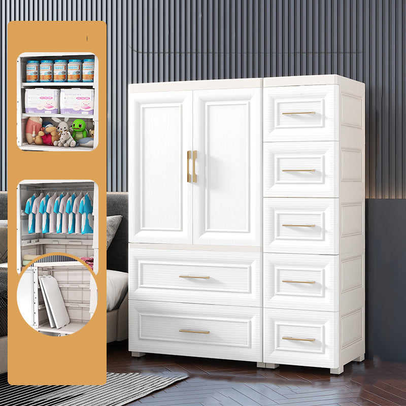 White Storage Cabinet with Drawers Contemporary Plastic Cabinet