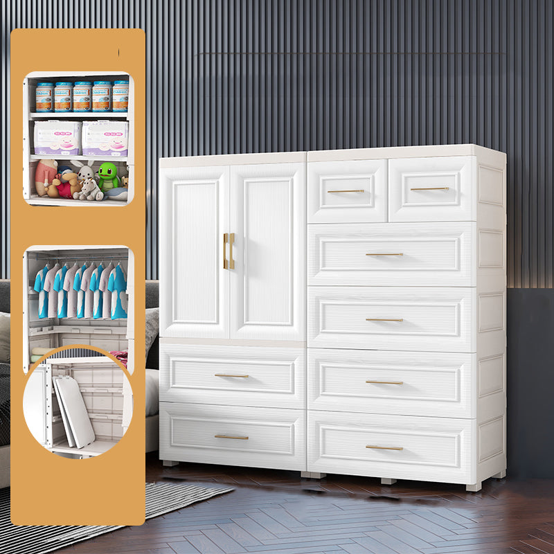 White Storage Cabinet with Drawers Contemporary Plastic Cabinet