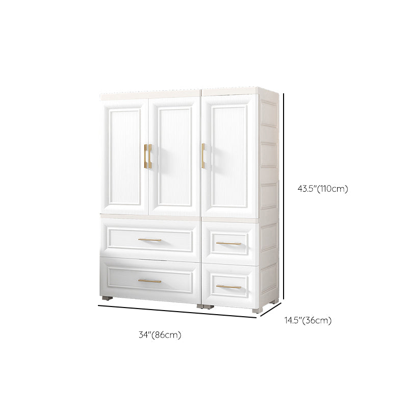 White Storage Cabinet with Drawers Contemporary Plastic Cabinet