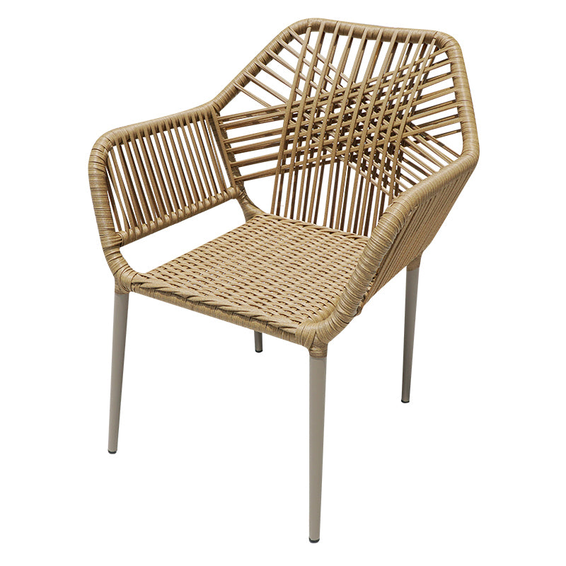 Boho Style Dining Set Stone Top 1/5/7 Pieces Dining Set with Metal Base