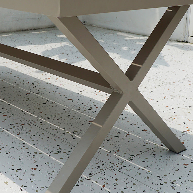 Boho Style Dining Set Stone Top 1/5/7 Pieces Dining Set with Metal Base