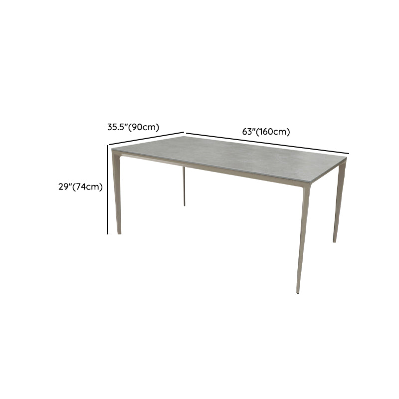 Boho Style Dining Set Stone Top 1/5/7 Pieces Dining Set with Metal Base