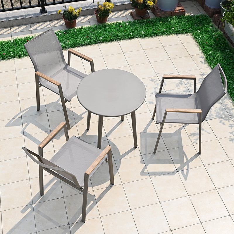 Boho Style Dining Set Metal Grey 1/3/4/5/7 Pieces Dining Set